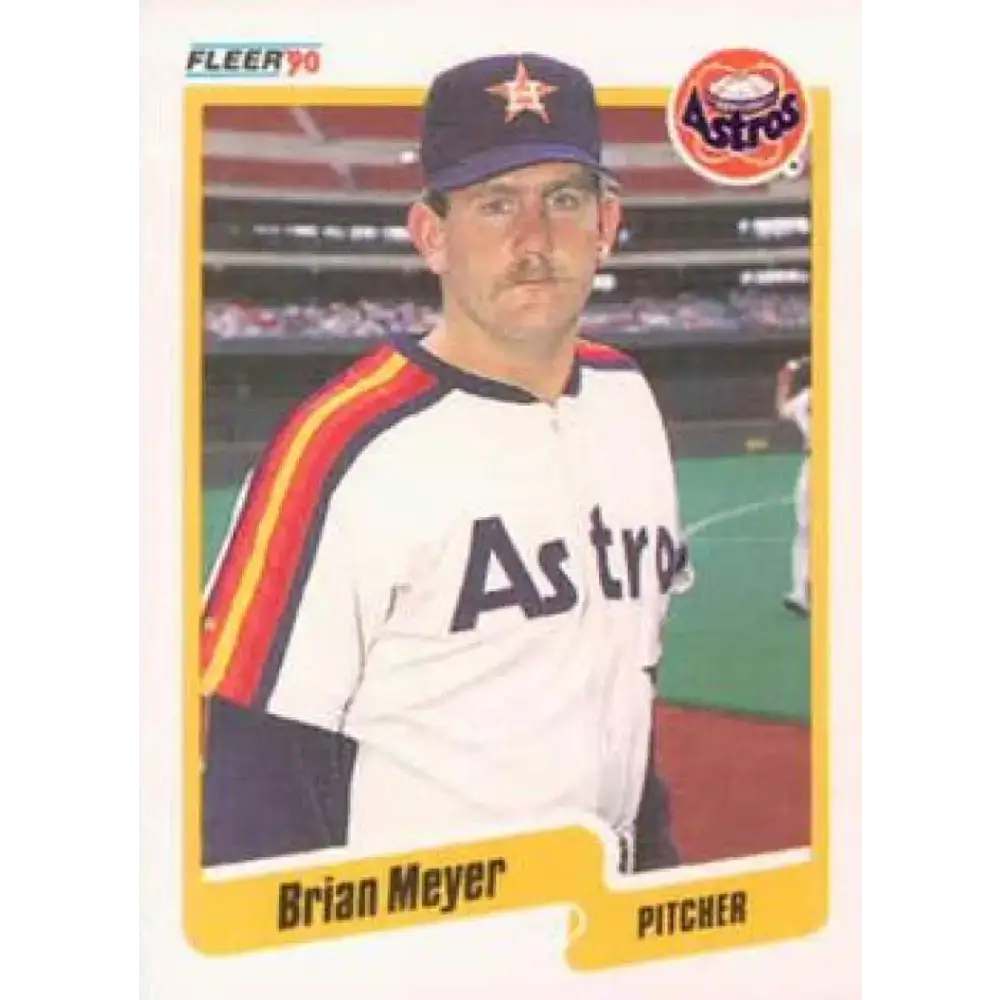 1990 Fleer #232 Brian Meyer NM-MT Houston Astros Baseball Card - Baseball Card Single