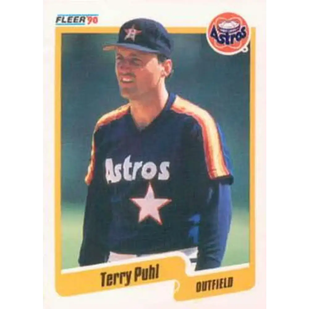 1990 Fleer #233 Terry Puhl NM-MT Houston Astros Baseball Card - Baseball Card Single