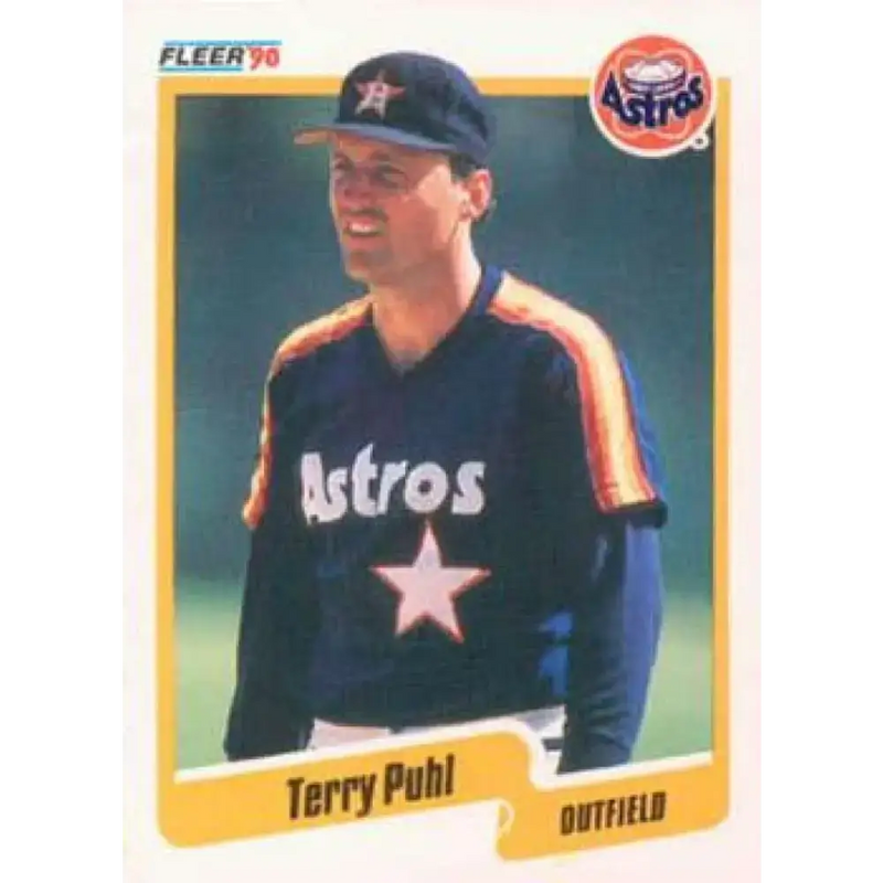 1990 Fleer #233 Terry Puhl NM-MT Houston Astros Baseball Card - Baseball Card Single