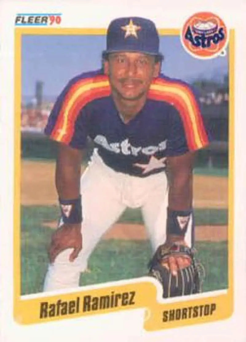 1990 Fleer #234 Rafael Ramirez NM-MT Houston Astros Baseball Card - Baseball Card Single