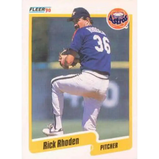 1990 Fleer #235 Rick Rhoden NM-MT Houston Astros Baseball Card - Baseball Card Single