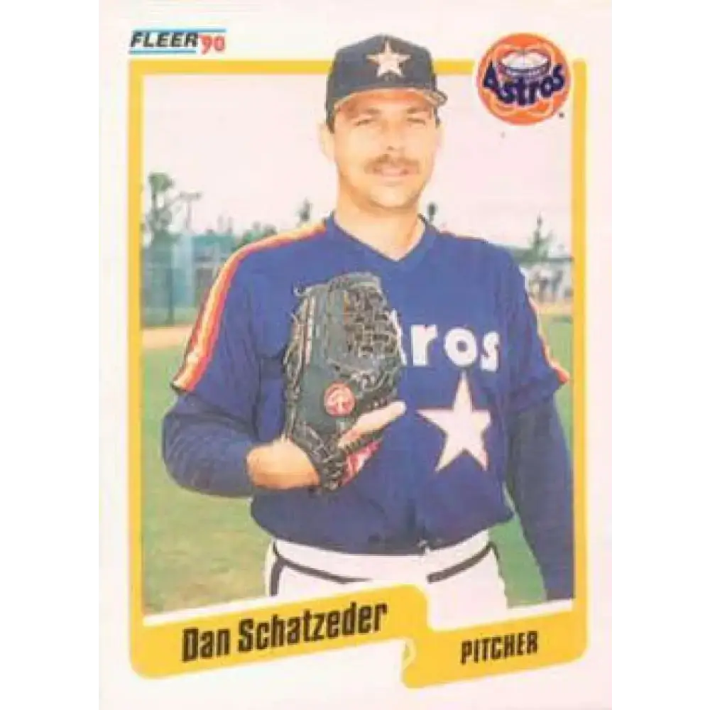 1990 Fleer #236 Dan Schatzeder NM-MT Houston Astros Baseball Card - Baseball Card Single