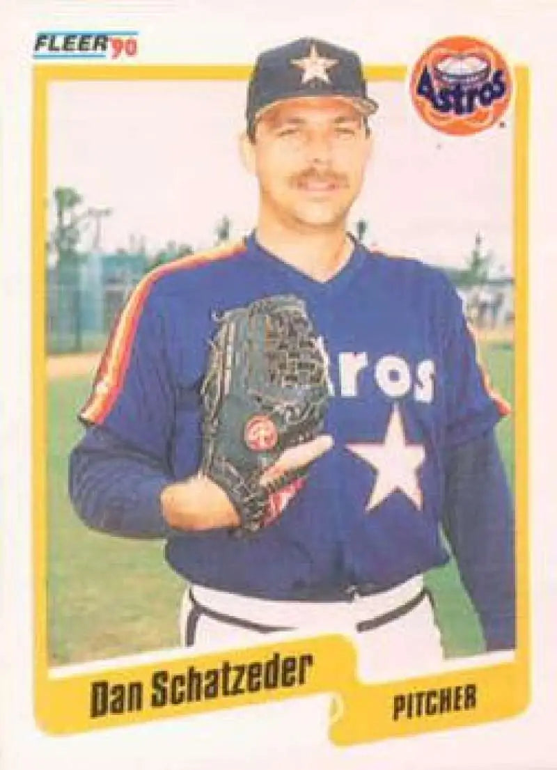 1990 Fleer #236 Dan Schatzeder NM-MT Houston Astros Baseball Card - Baseball Card Single