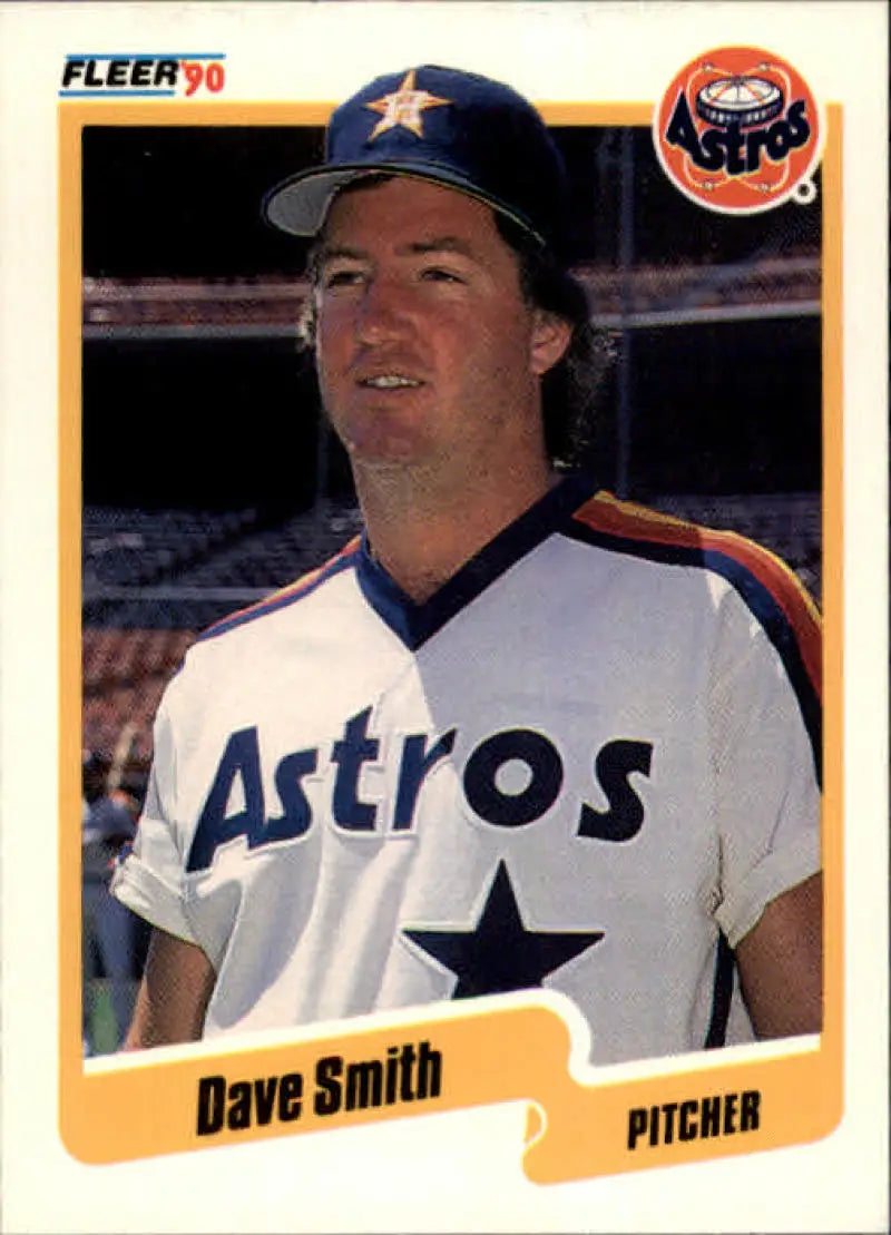 1990 Fleer #238 Dave Smith NM-MT Houston Astros Baseball Card - Baseball Card Single