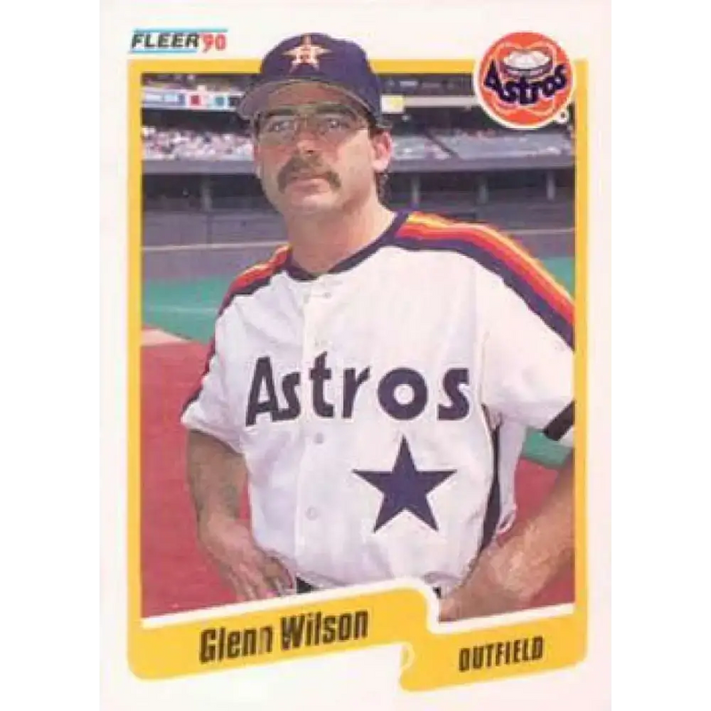 1990 Fleer #240 Glenn Wilson NM-MT Houston Astros Baseball Card - Baseball Card Single