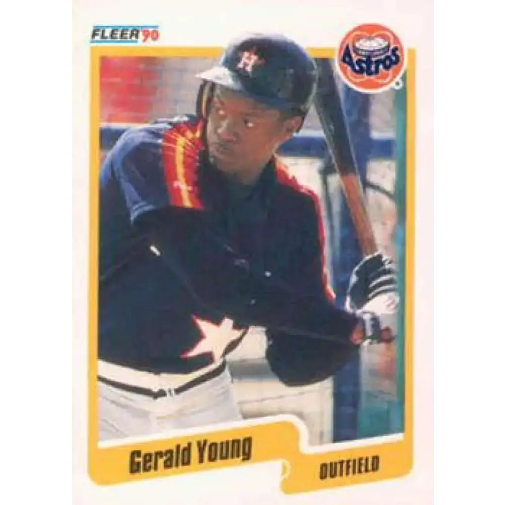 1990 Fleer #241 Gerald Young NM-MT Houston Astros Baseball Card - Baseball Card Single
