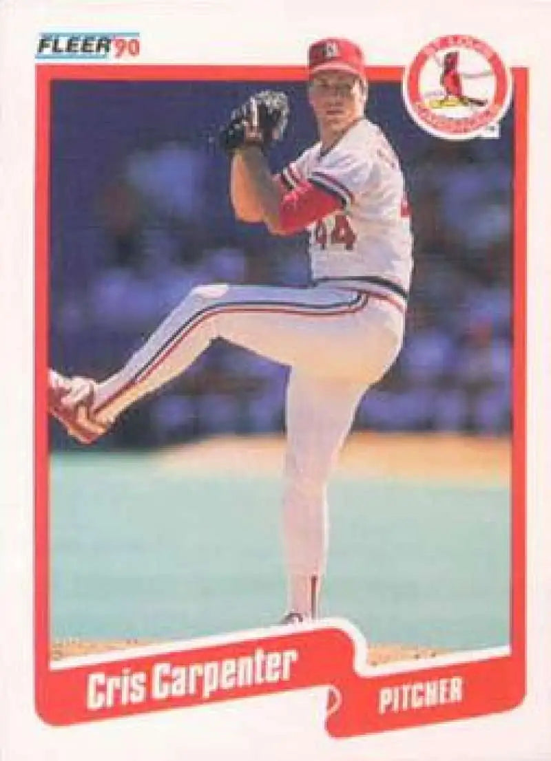 1990 Fleer #243 Cris Carpenter NM-MT St. Louis Cardinals Baseball Card - Baseball Card Single