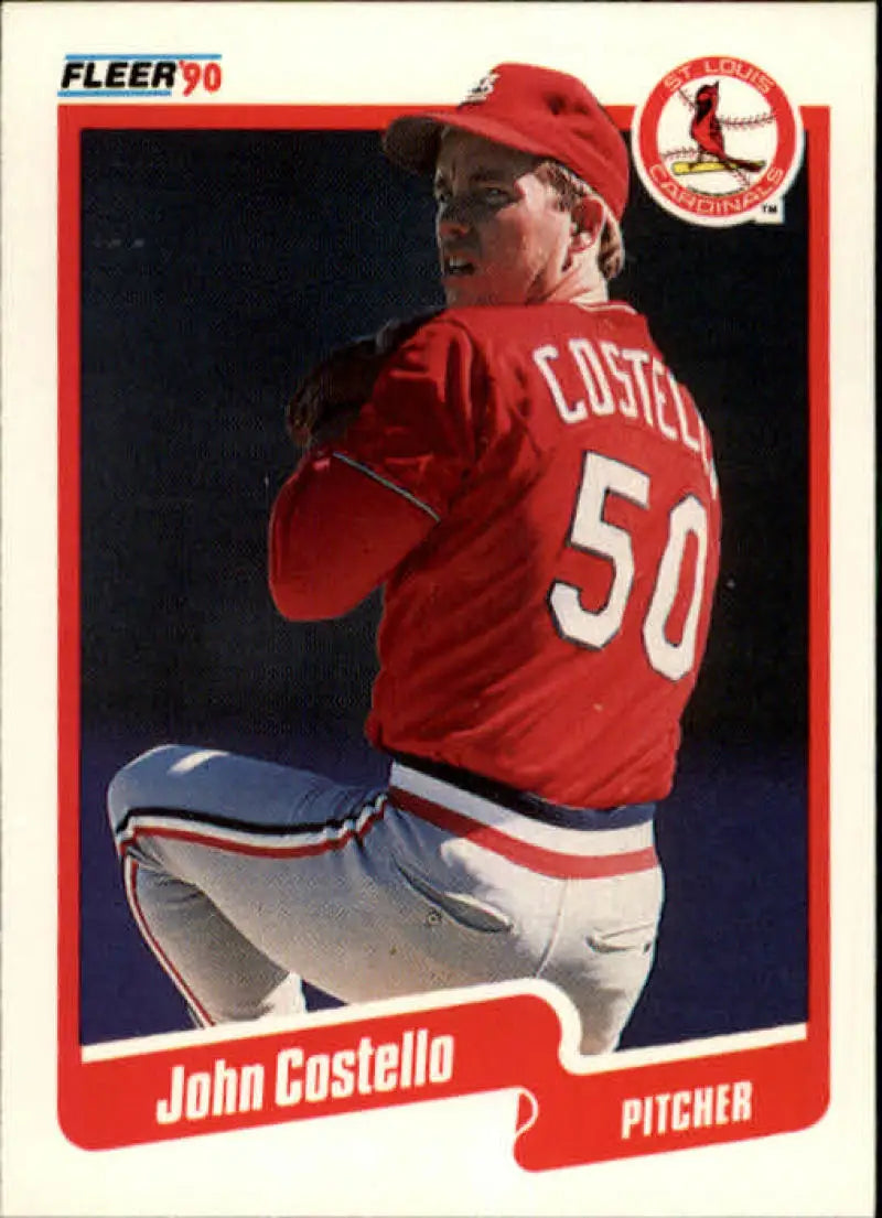 1990 Fleer #246 John Costello NM-MT St. Louis Cardinals Baseball Card - Baseball Card Single