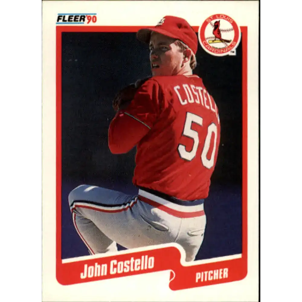1990 Fleer #246 John Costello NM-MT St. Louis Cardinals Baseball Card - Baseball Card Single