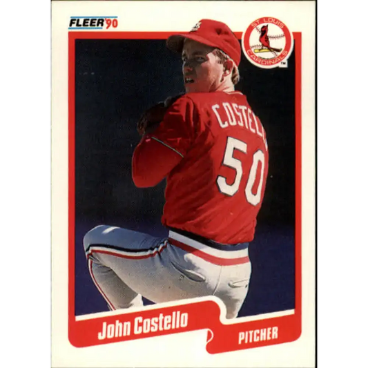 1990 Fleer #246 John Costello NM-MT St. Louis Cardinals Baseball Card - Baseball Card Single