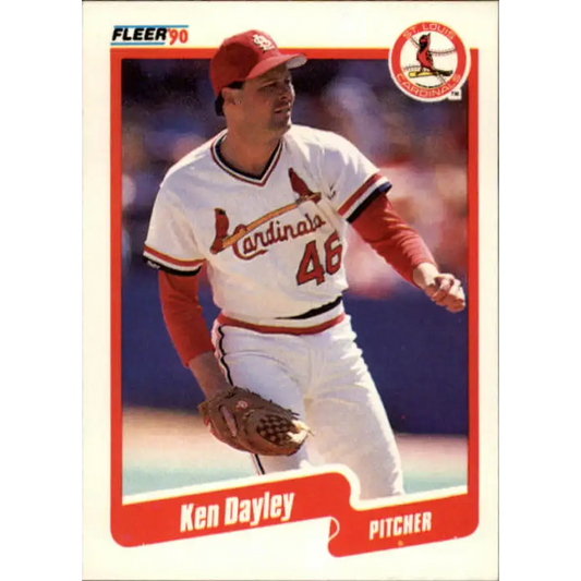 1990 Fleer #247 Ken Dayley NM-MT St. Louis Cardinals Baseball Card - Baseball Card Single