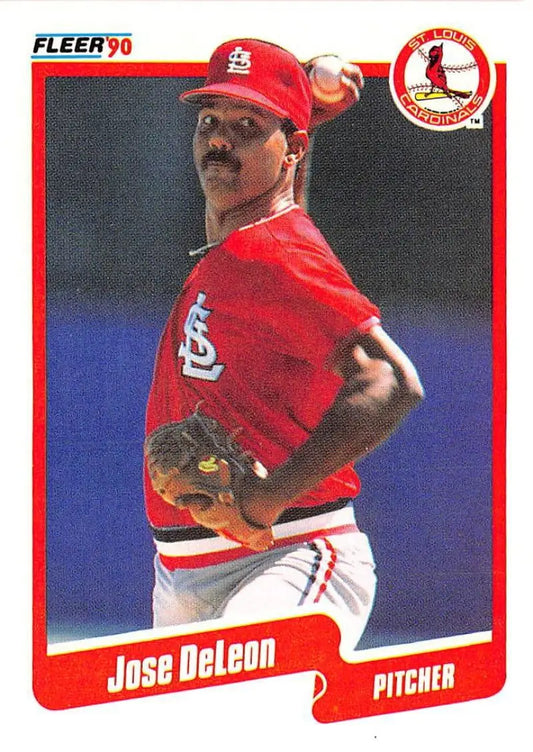 1990 Fleer #248 Jose DeLeon NM-MT St. Louis Cardinals Baseball Card - Baseball Card Single