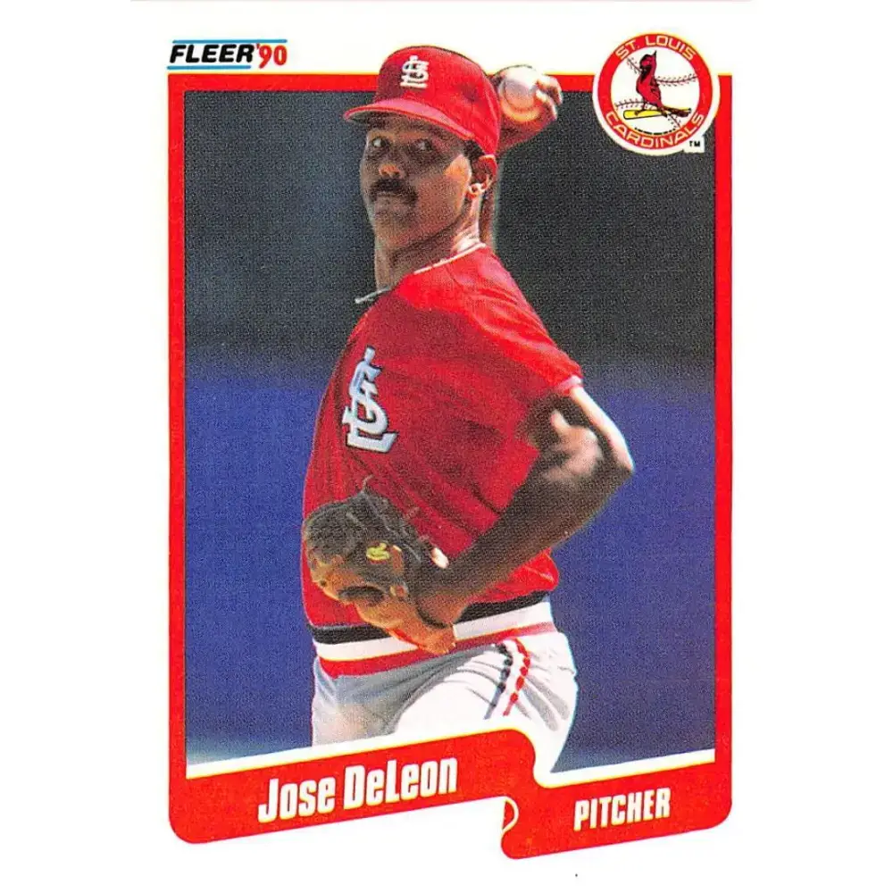 1990 Fleer #248 Jose DeLeon NM-MT St. Louis Cardinals Baseball Card - Baseball Card Single