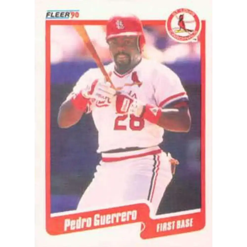 1990 Fleer #250 Pedro Guerrero NM-MT St. Louis Cardinals Baseball Card - Baseball Card Single