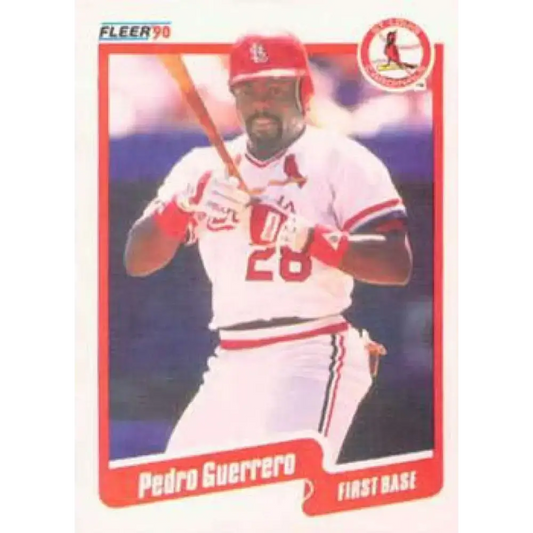 1990 Fleer #250 Pedro Guerrero NM-MT St. Louis Cardinals Baseball Card - Baseball Card Single