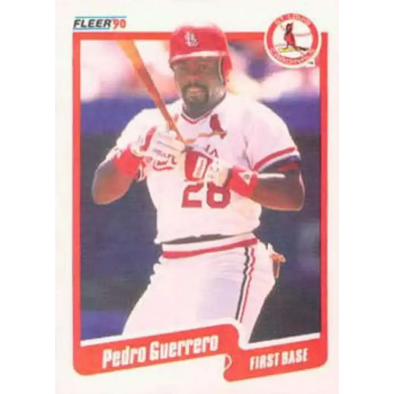 1990 Fleer #250 Pedro Guerrero NM-MT St. Louis Cardinals Baseball Card - Baseball Card Single