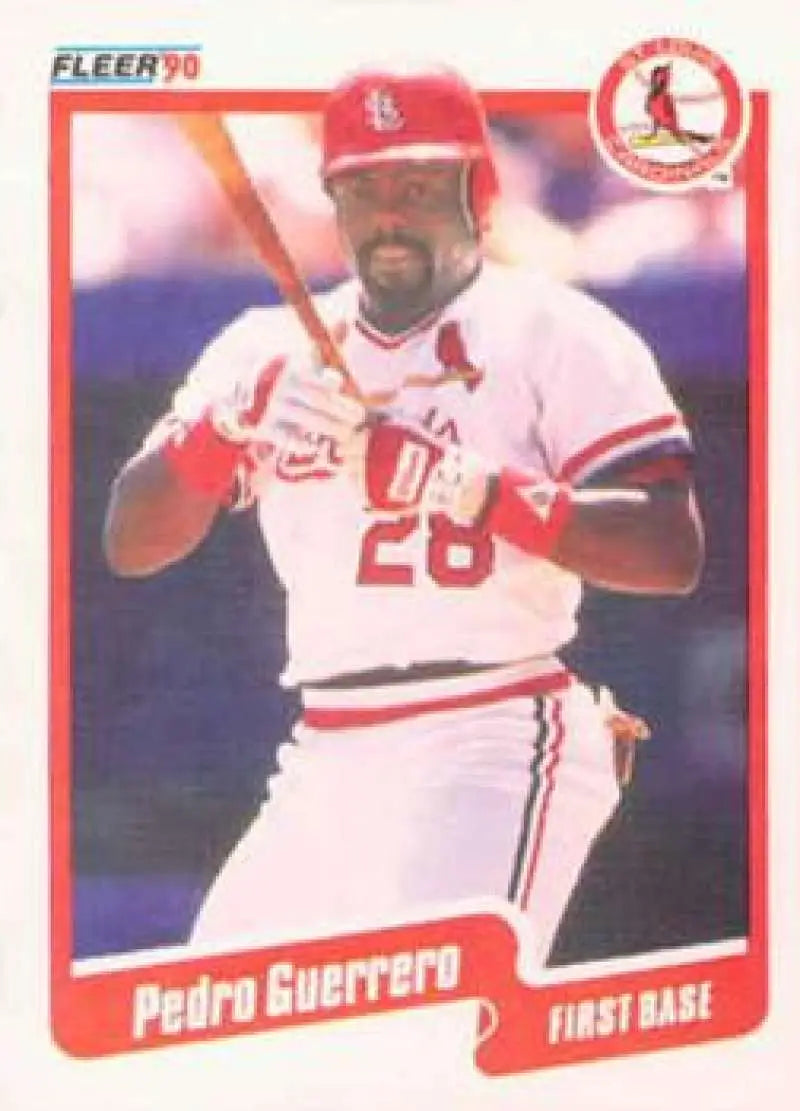1990 Fleer #250 Pedro Guerrero NM-MT St. Louis Cardinals Baseball Card - Baseball Card Single