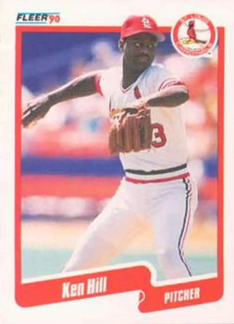 1990 Fleer #251 Ken Hill NM-MT St. Louis Cardinals Baseball Card - Baseball Card Single