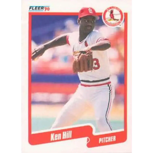 1990 Fleer #251 Ken Hill NM-MT St. Louis Cardinals Baseball Card - Baseball Card Single