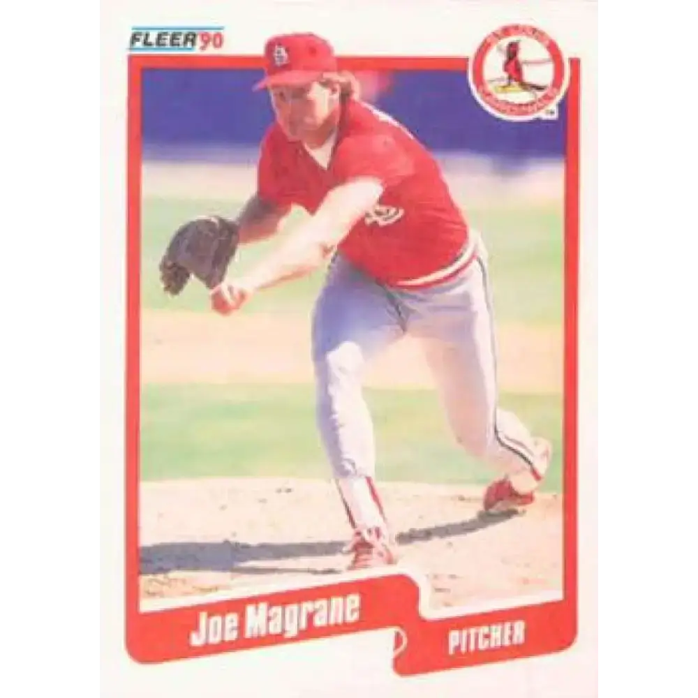 1990 Fleer #252 Joe Magrane NM-MT St. Louis Cardinals Baseball Card - Baseball Card Single
