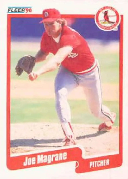 1990 Fleer #252 Joe Magrane NM-MT St. Louis Cardinals Baseball Card - Baseball Card Single