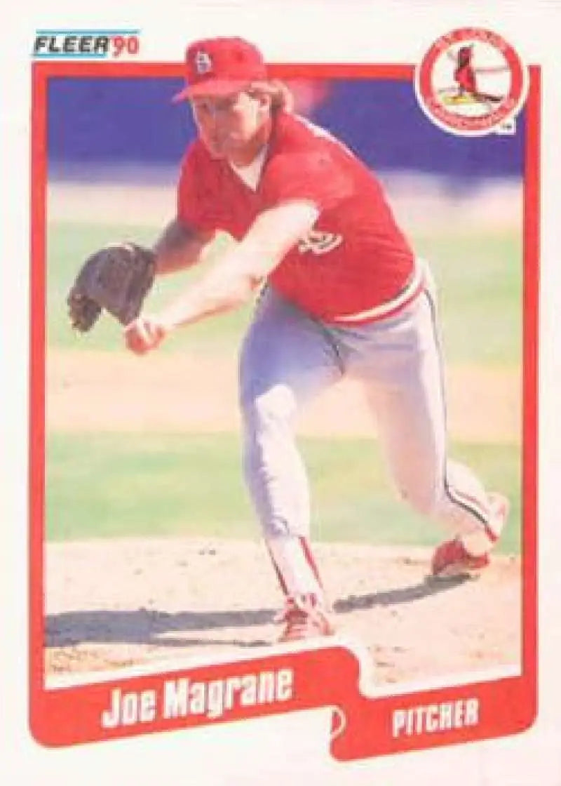 1990 Fleer #252 Joe Magrane NM-MT St. Louis Cardinals Baseball Card - Baseball Card Single
