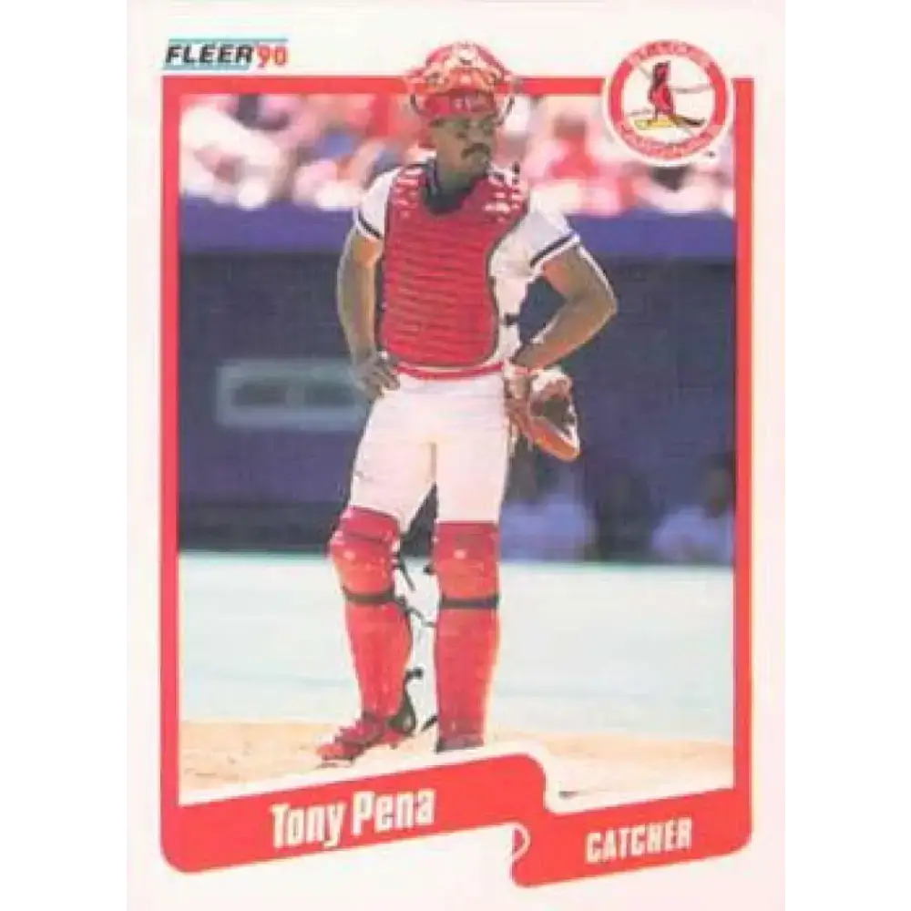 1990 Fleer #256 Tony Pena NM-MT St. Louis Cardinals Baseball Card - Baseball Card Single