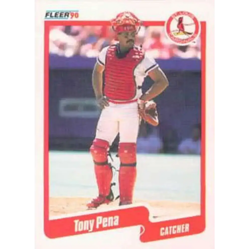 1990 Fleer #256 Tony Pena NM-MT St. Louis Cardinals Baseball Card - Baseball Card Single