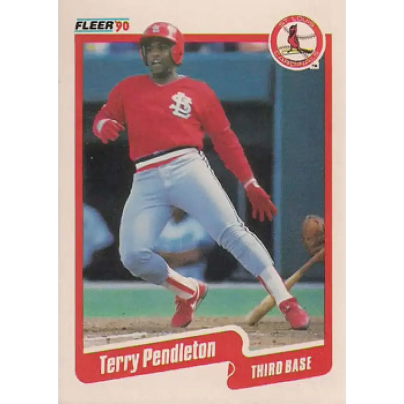 1990 Fleer #257 Terry Pendleton NM-MT St. Louis Cardinals Baseball Card - Baseball Card Single