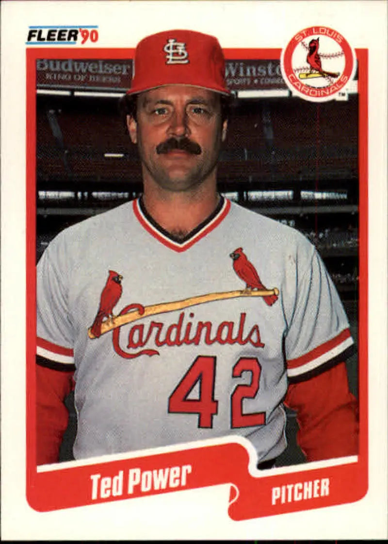 1990 Fleer #258 Ted Power NM-MT St. Louis Cardinals Baseball Card - Baseball Card Single