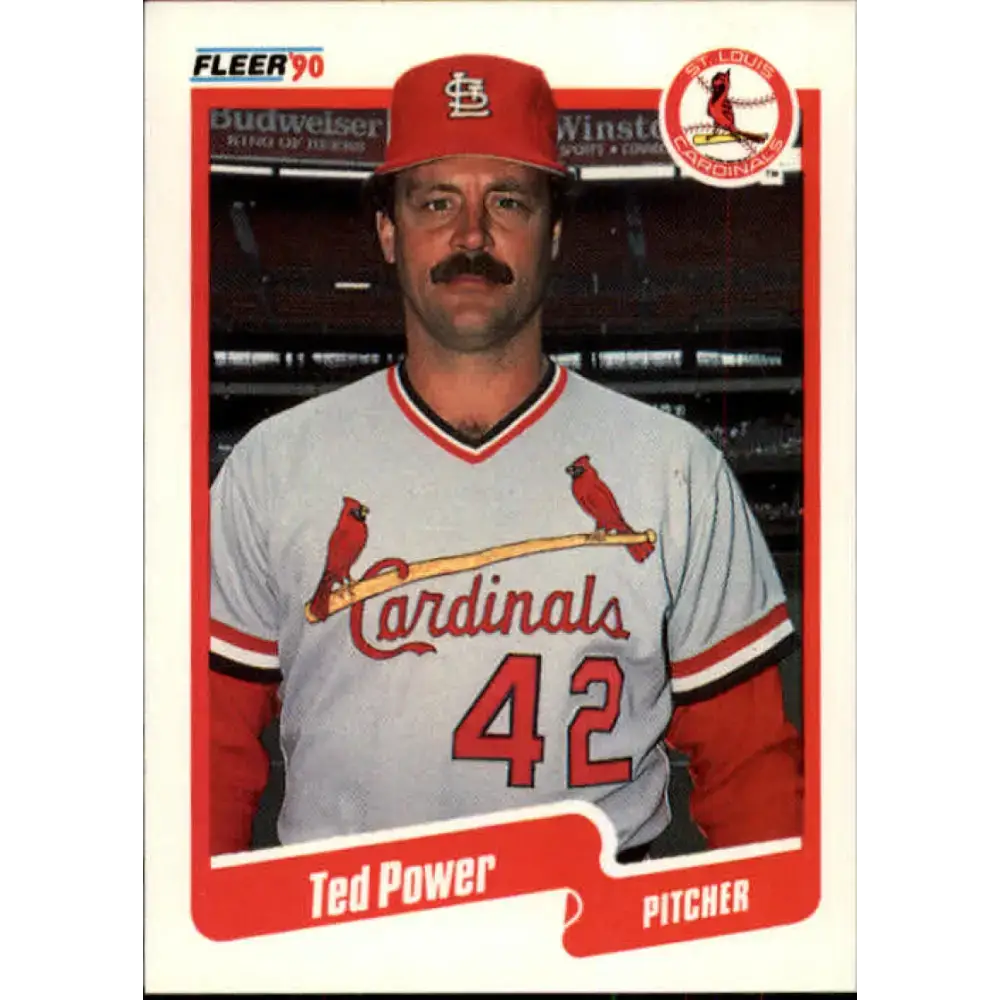 1990 Fleer #258 Ted Power NM-MT St. Louis Cardinals Baseball Card - Baseball Card Single