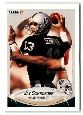 1990 Fleer #259 Jay Schroeder football trading card for collectors and enthusiasts
