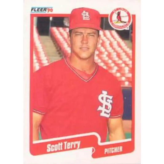 1990 Fleer #261 Scott Terry NM-MT St. Louis Cardinals Baseball Card - Baseball Card Single