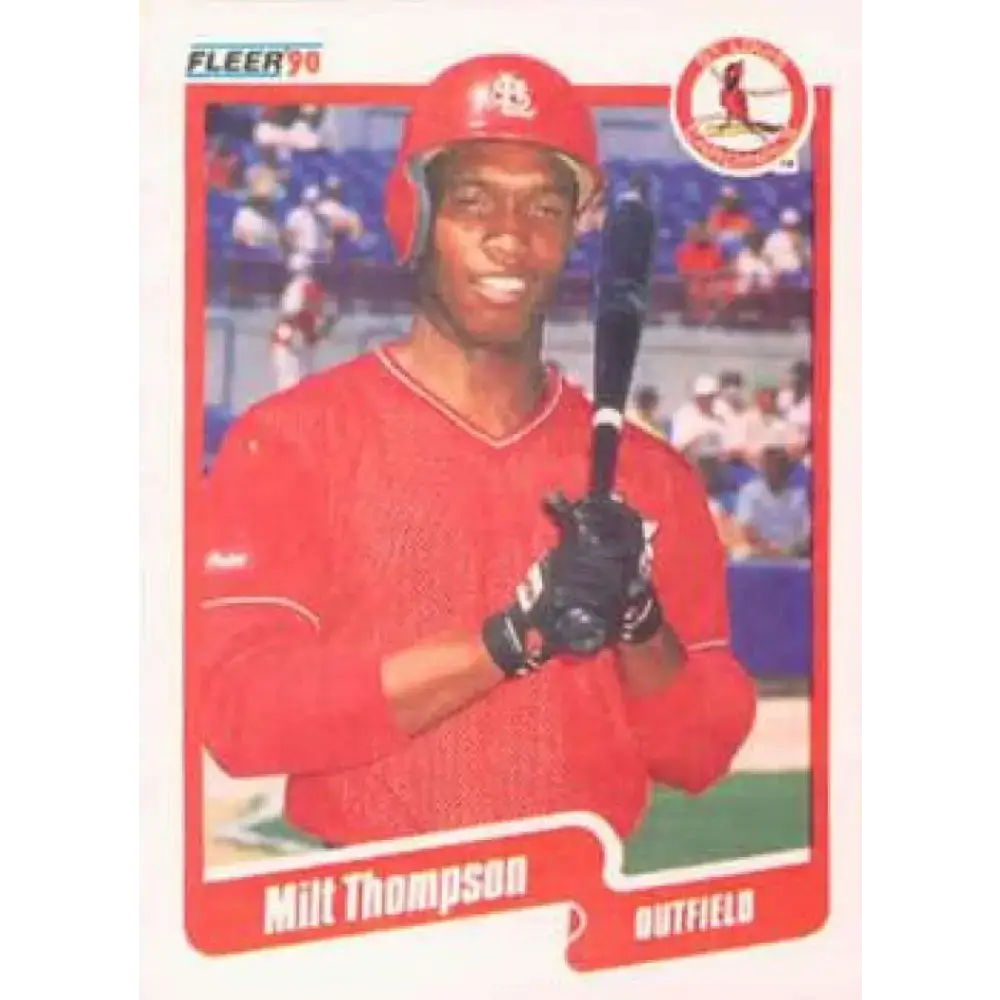 1990 Fleer #262 Milt Thompson NM-MT St. Louis Cardinals Baseball Card - Baseball Card Single