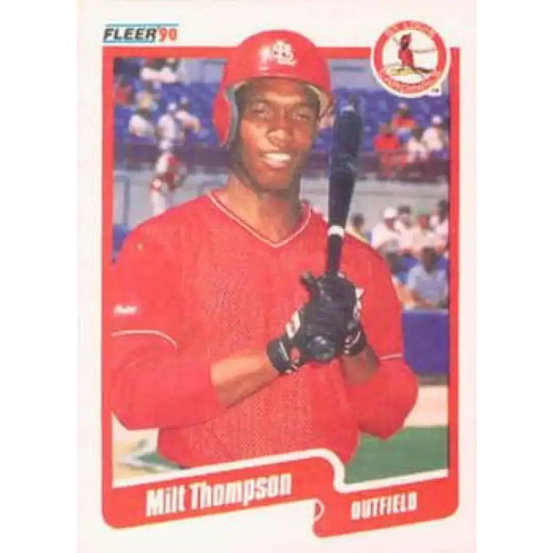 1990 Fleer #262 Milt Thompson NM-MT St. Louis Cardinals Baseball Card - Baseball Card Single