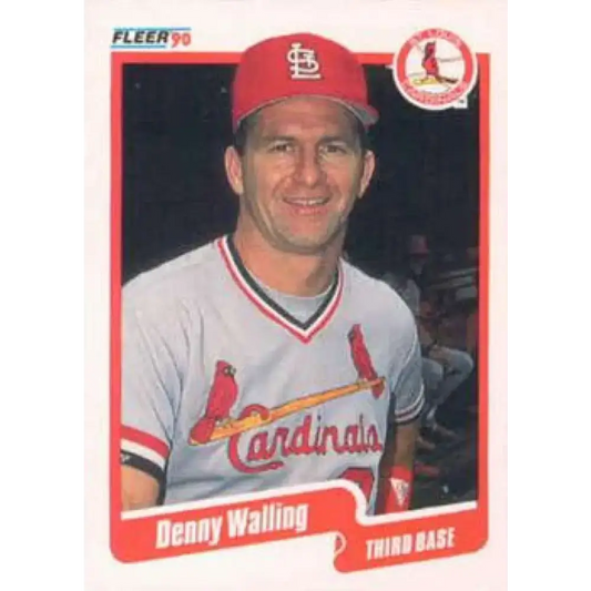1990 Fleer #263 Denny Walling NM-MT St. Louis Cardinals Baseball Card - Baseball Card Single