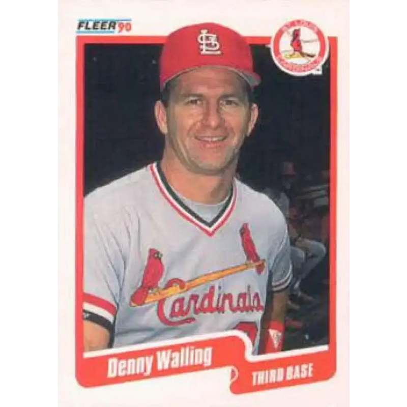 1990 Fleer #263 Denny Walling NM-MT St. Louis Cardinals Baseball Card - Baseball Card Single