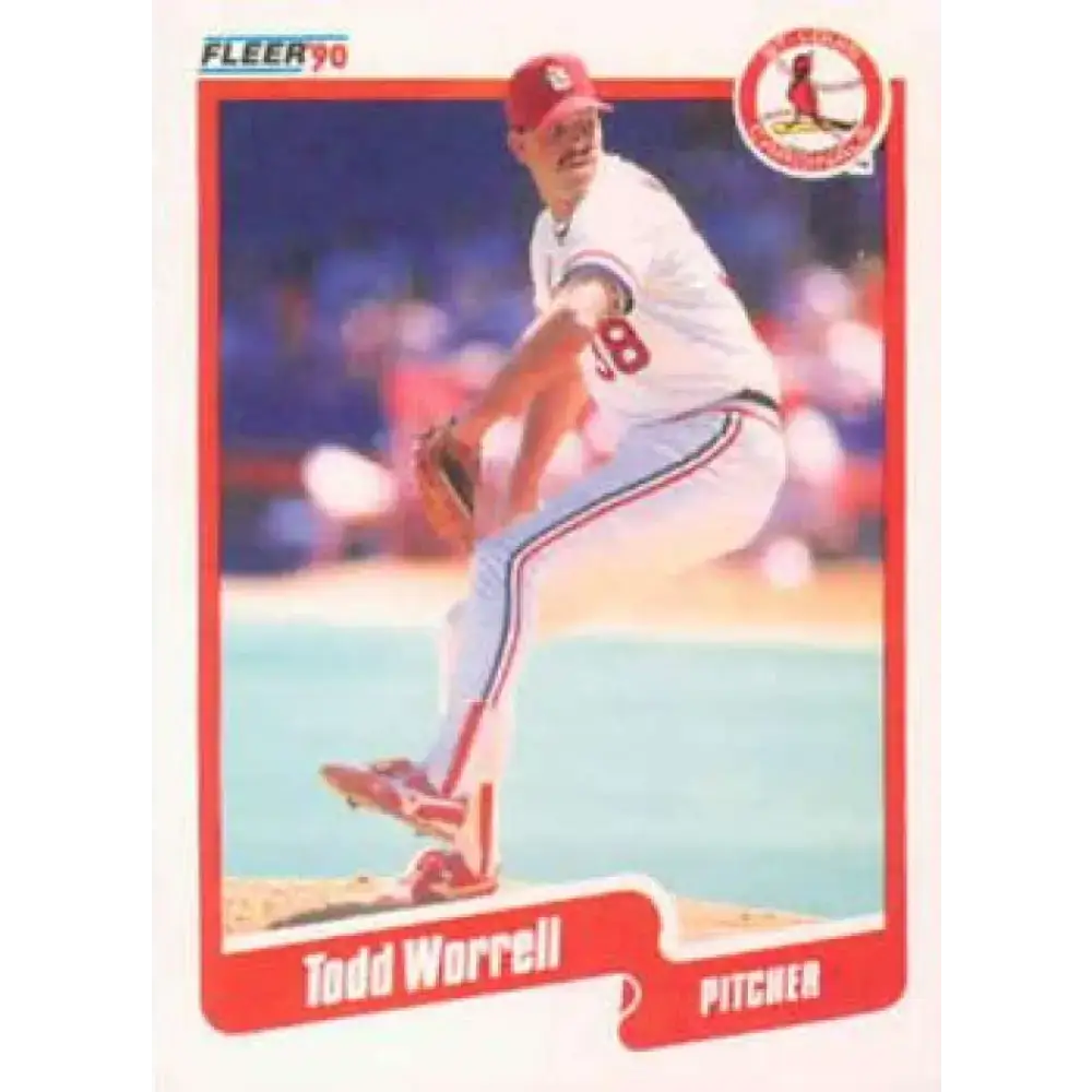 1990 Fleer #264 Todd Worrell NM-MT St. Louis Cardinals Baseball Card - Baseball Card Single