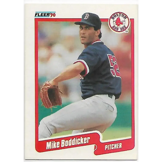 1990 Fleer #267 Mike Boddicker NM-MT Boston Red Sox Baseball Card - Baseball Card Single