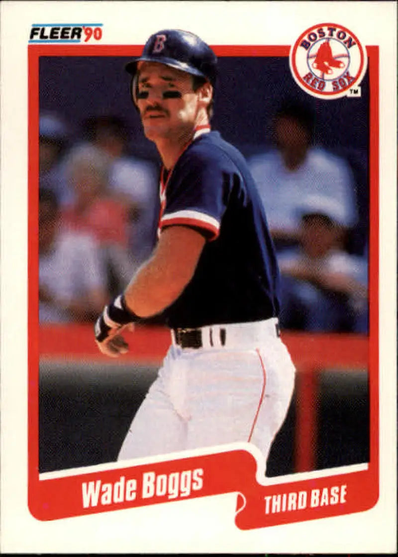 1990 Fleer #268 Wade Boggs NM-MT Boston Red Sox Baseball Card - Baseball Card Single