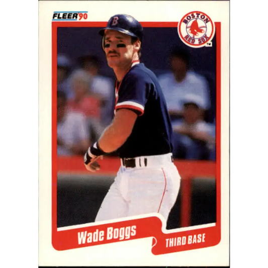 1990 Fleer #268 Wade Boggs NM-MT Boston Red Sox Baseball Card - Baseball Card Single