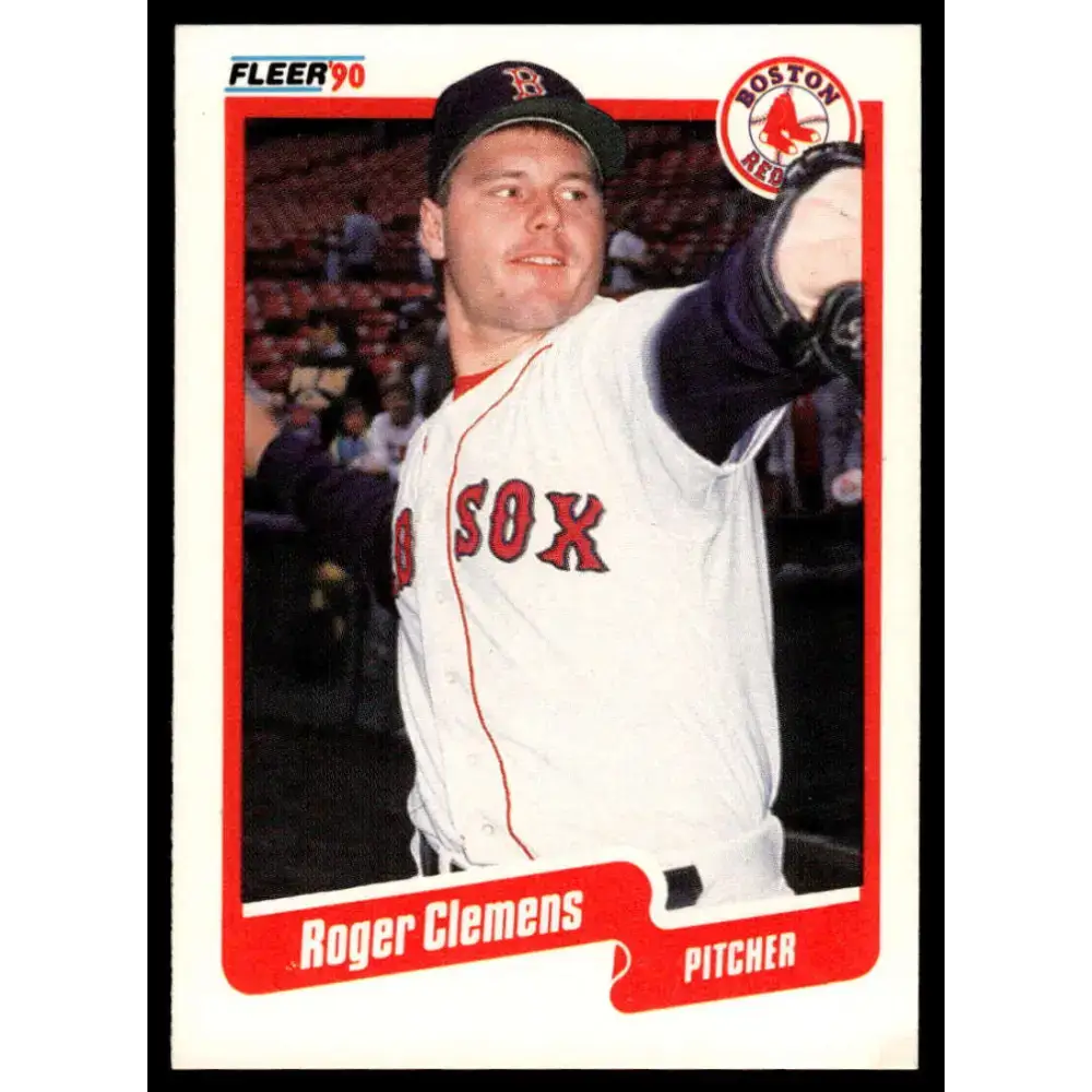 1990 Fleer #271 Roger Clemens EX/NM Boston Red Sox Baseball Card - Baseball Card Single