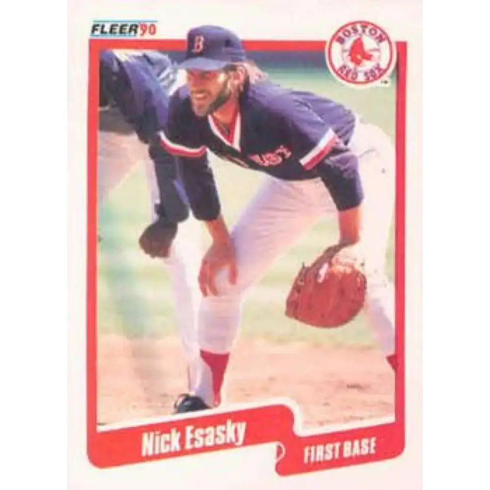 1990 Fleer #273 Nick Esasky NM-MT Boston Red Sox Baseball Card - Baseball Card Single