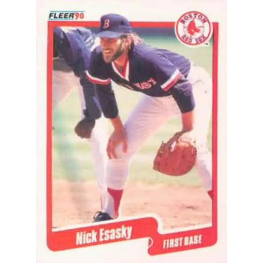 1990 Fleer #273 Nick Esasky NM-MT Boston Red Sox Baseball Card - Baseball Card Single