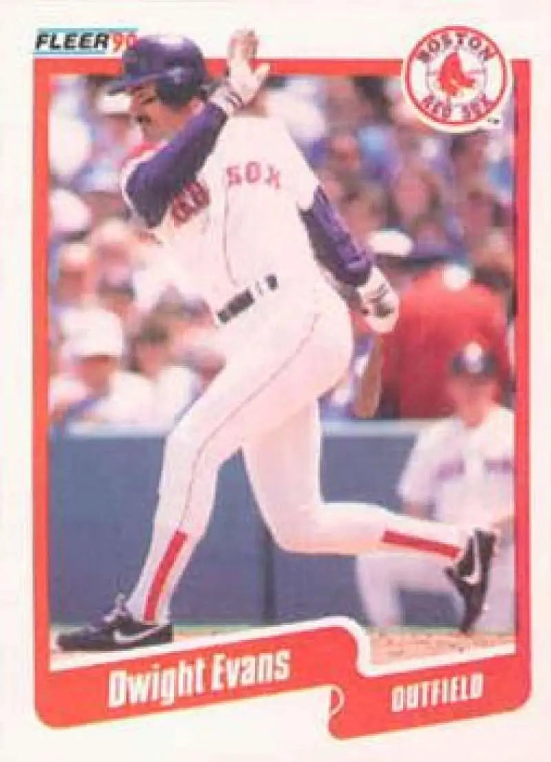 1990 Fleer #274 Dwight Evans NM-MT Boston Red Sox Baseball Card - Baseball Card Single