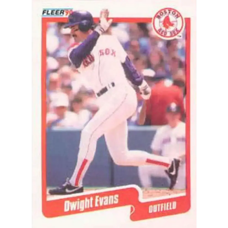 1990 Fleer #274 Dwight Evans NM-MT Boston Red Sox Baseball Card - Baseball Card Single