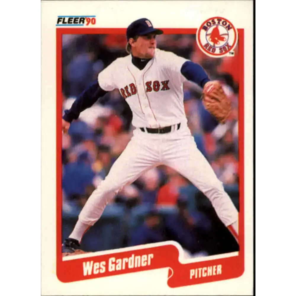 1990 Fleer #275 Wes Gardner NM-MT Boston Red Sox Baseball Card - Baseball Card Single