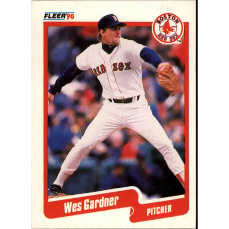 1990 Fleer #275 Wes Gardner NM-MT Boston Red Sox Baseball Card - Baseball Card Single