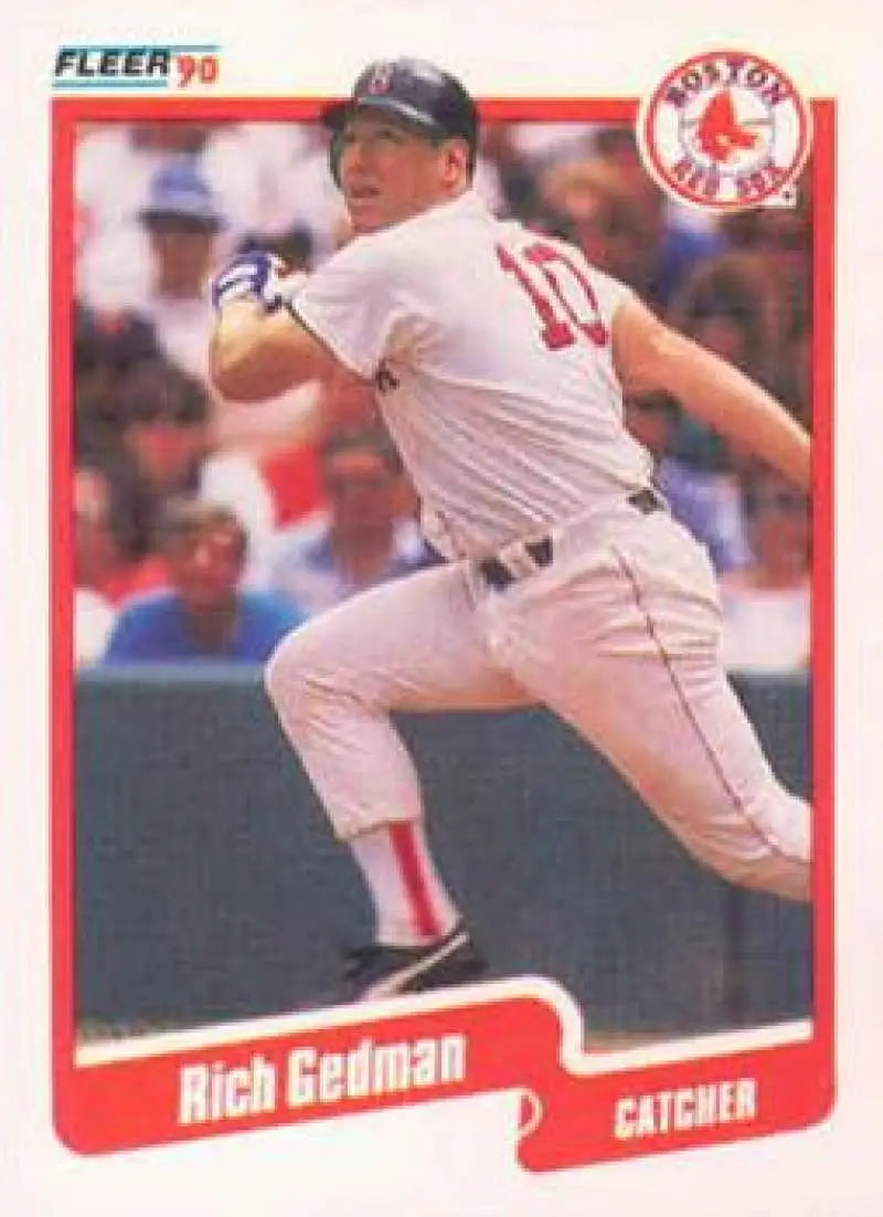 1990 Fleer #276 Rich Gedman NM-MT Boston Red Sox Baseball Card - Baseball Card Single