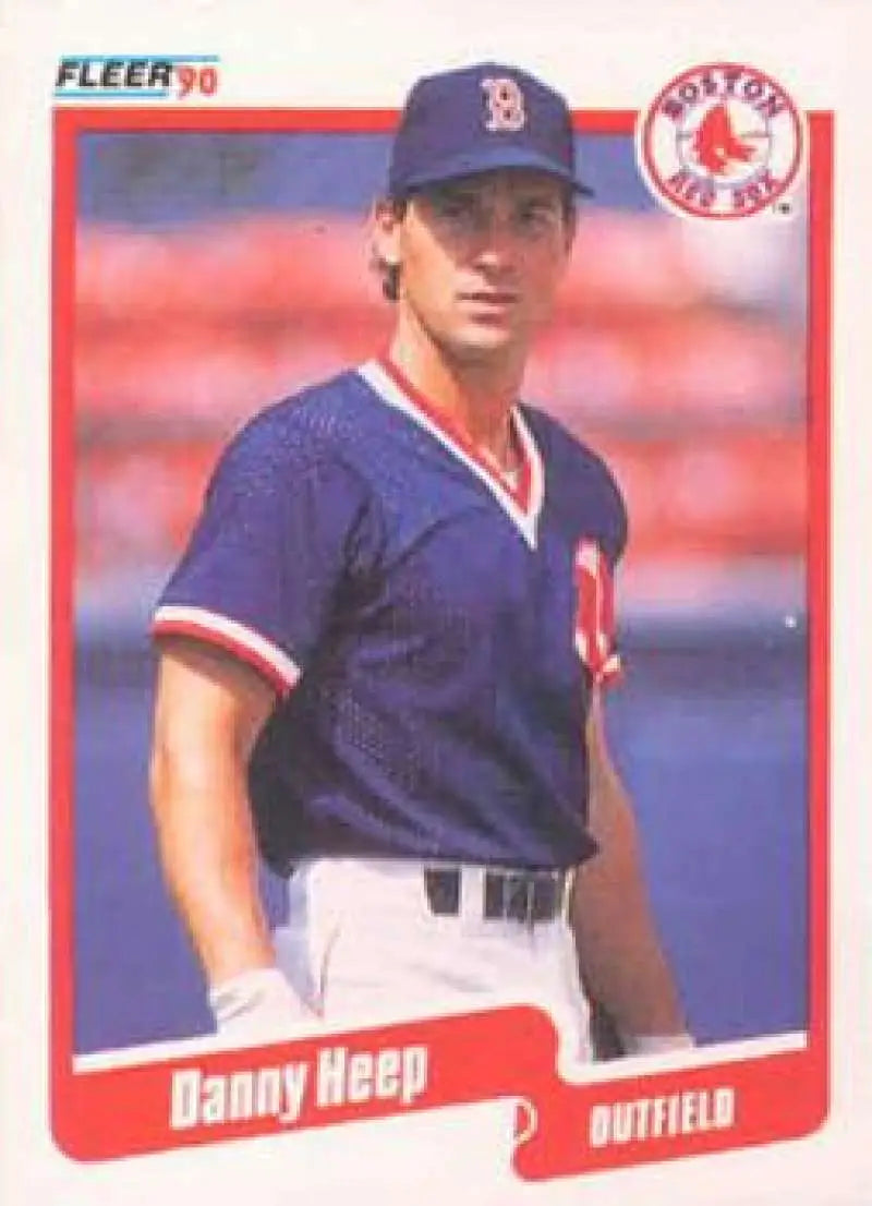 1990 Fleer #278 Danny Heep NM-MT Boston Red Sox Baseball Card - Baseball Card Single